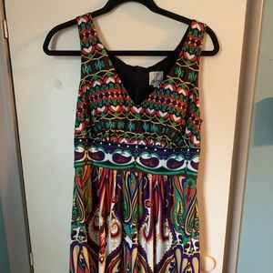 Gorgeous Paisley 70s Style Oleg Casini dress!